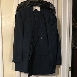 Elegant Black Double-Breasted Blazer and matching suit pants
